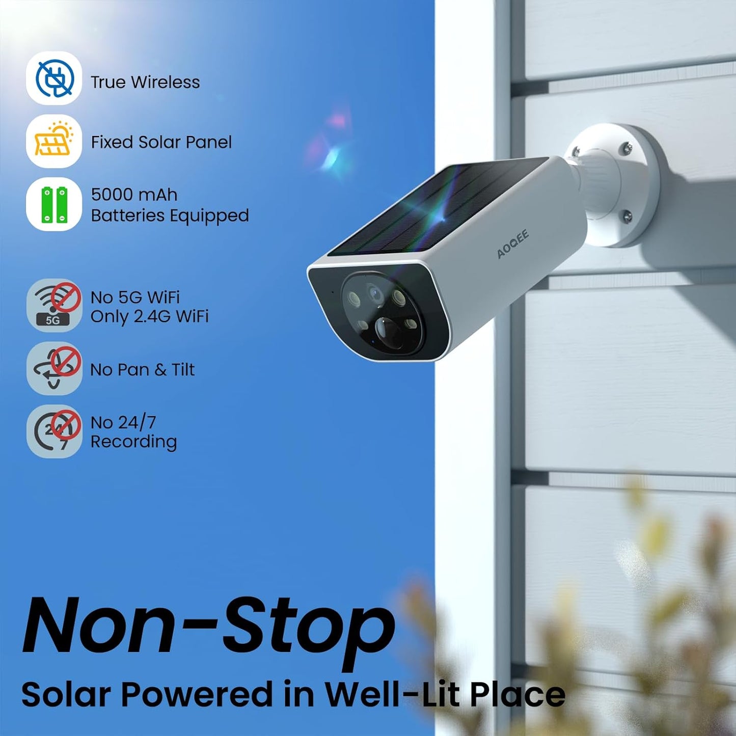 HomeShieldCo™ 2K Solar Powered Security Camera